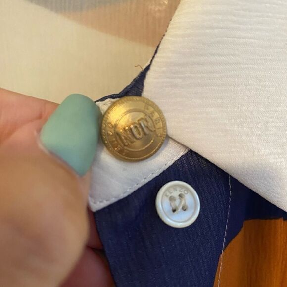 [kenzo] archive pleated high- low hem blouse. #7 - Picture 9 of 12